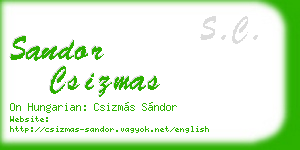 sandor csizmas business card